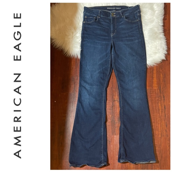 American Eagle Outfitters Denim - American Eagle Women's High-Rise Super Stretch Flare  Denim Jeans 16 Long